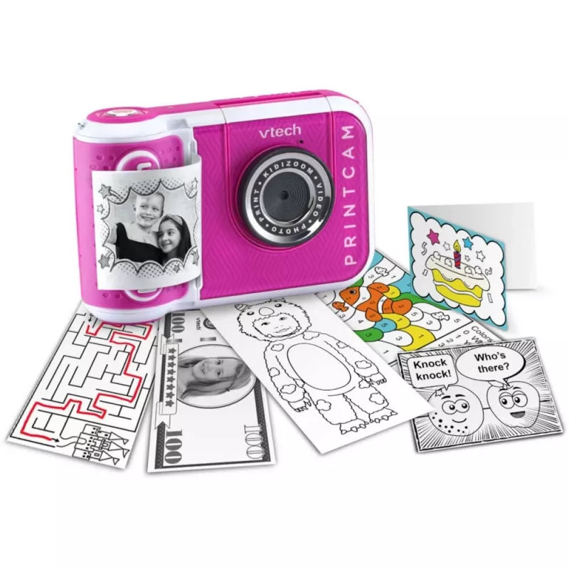 VTech Kidizoom Print Cam Pink – skaitmeninis fotoaparatas su terminiu spausdinimu