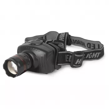 ENTAC EHL-ZOOM-1W-PL Zoom 1W LED priekinė lempa, juoda