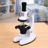 LEAN TOYS Mikroskopas Švietimo Rinkinys Vaikams Zoom 1200x Priedai Baltas