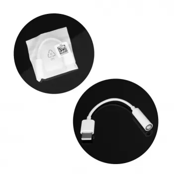 Huawei CM20 USB-C į 3,5 mm garso adapterio kabelis - baltas