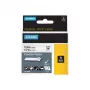 DYMO Rhino IND 12 mm juoda ant baltos nuolatinės nailono etikečių juostos kasetė (18488, S0718100)