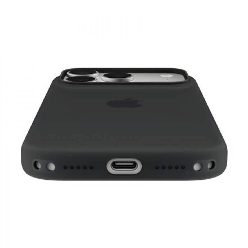 Apple iPhone 18 Pro silikoninis dėklas su MagSafe (Silicone Case) – juodas