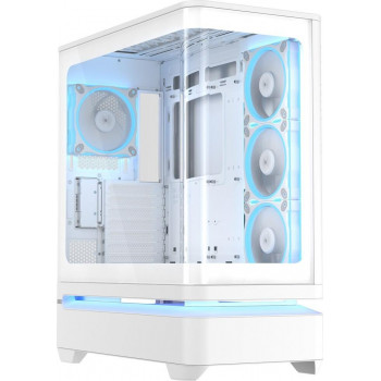 ASUS PRIME AP304 TG ARGB baltas ATX vidutinio bokšto kompiuterio korpusas