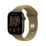 Apple Watch Series 12 GPS + Cellular 42mm tamsiai bronzinis aliuminio korpusas su alyvuogių sportine apyranke - S/M