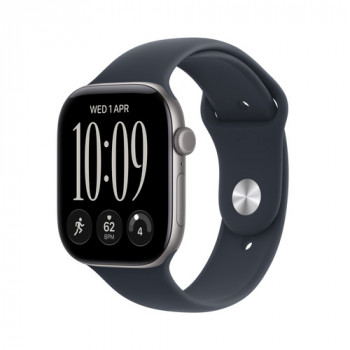 Apple Watch Series 12 GPS + Cellular 42 mm pilkas aliuminio korpusas su mėlyna sportine apyranke, S/M