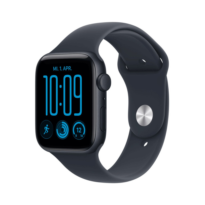 Apple Watch SE 3 GPS 44 mm Midnight aliuminio korpusas su mėlyna sportine apyranke, M/L