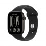 Apple Watch Series 12 GPS 46 mm juodas aliuminio korpusas su juoda sportine apyranke, S/M