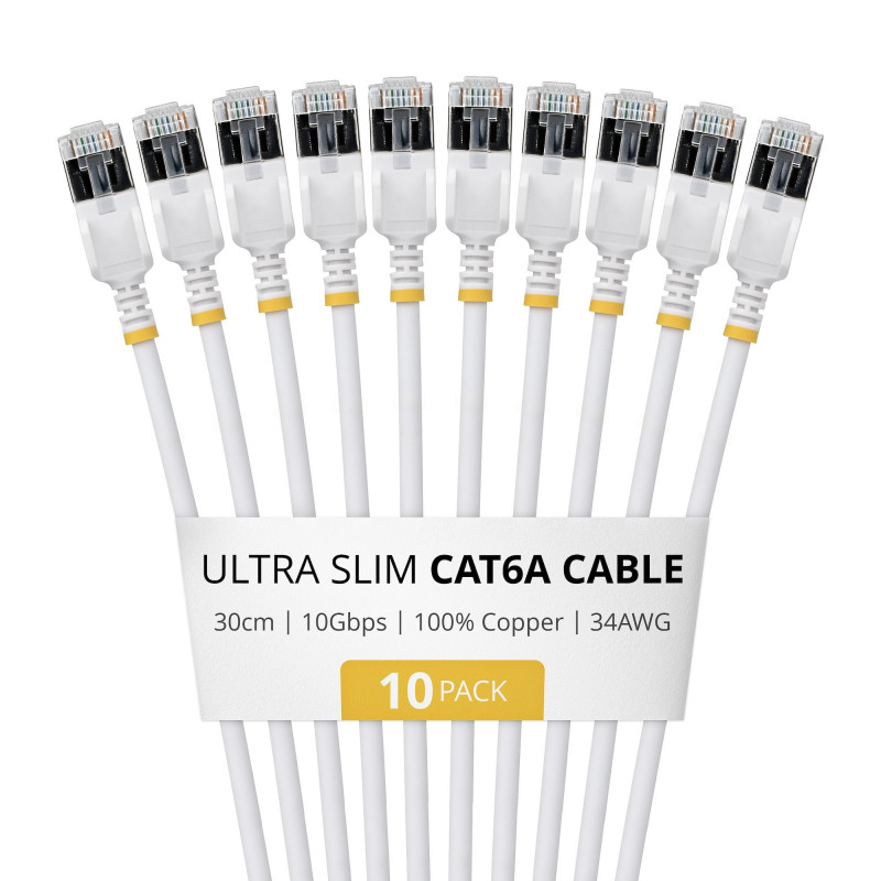 StarTech plonas Cat6a U/FTP tinklo kabelis RJ45, 0,3 m, 10 vnt. rinkinys