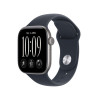 Apple Watch Series 12 GPS 42 mm pilkas aliuminio korpusas su mėlyna sportine apyranke, M/L