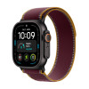 Apple Watch Ultra 4 GPS + Cellular 49 mm juodas titano korpusas su bordo Trail Loop apyranke, S/M