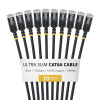 StarTech.com plonas Cat6a U/FTP tinklo kabelis RJ45, 0,15 m, juodas, 10 vnt. paketas