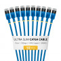 StarTech.com plonas Cat6a U/FTP tinklo kabelis RJ45, 0,15 m, mėlynas, 10 vnt. pakuotė