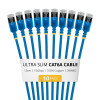 StarTech.com plonas Cat6a U/FTP tinklo kabelis RJ45, 0,15 m, mėlynas, 10 vnt. pakuotė
