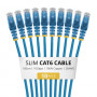 StarTech.com plonas Cat6 U/UTP tinklo kabelis RJ45, 1 m, mėlynas, LSZH, 10 vnt. paketas
