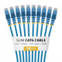 StarTech.com plonas Cat6 U/UTP tinklo kabelis RJ45, 0,5 m, mėlynas, LSZH, 10 vnt. rinkinys