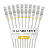 StarTech.com plonas Cat6 U/UTP tinklo kabelis RJ45, 0,25 m, pilkas, 10 vnt. rinkinys