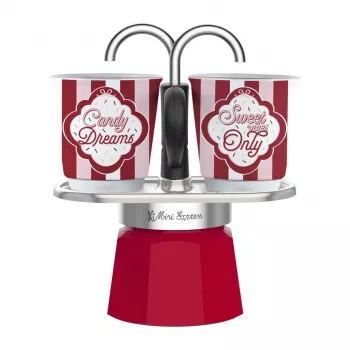 Bialetti Mini Express Moka kavos virimo aparatų rinkinys su 2 puodeliais (5461)