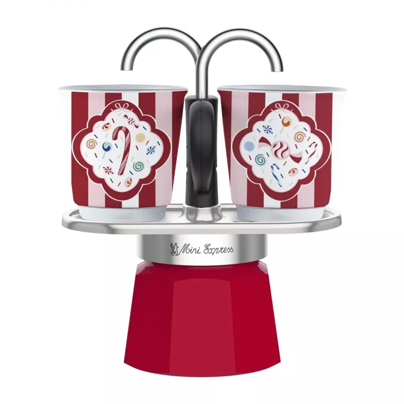 Bialetti Mini Express Moka kavos virimo aparatų rinkinys su 2 puodeliais (5461)