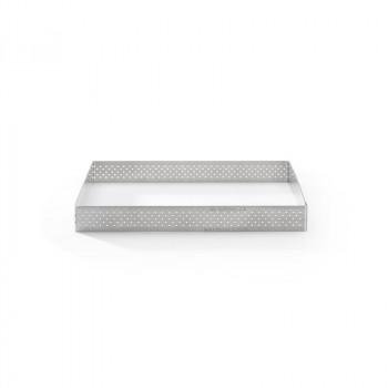 De Buyer perforuota nerūdijančio plieno kvadratinė tarto forma, 17,5 cm (3099.23)