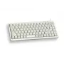 Cherry Slim Line G84-4100 kompaktiška klaviatūra, PS/2 + USB, 83 klavišai, vokiška išdėstymas (QWERTZ), šviesiai pilka