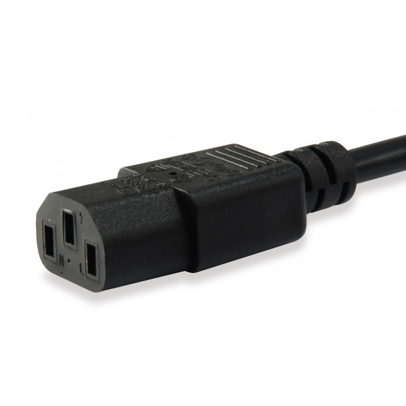 Equip maitinimo laidas IEC C13 į IEC C14, 1,5 m, juodas
