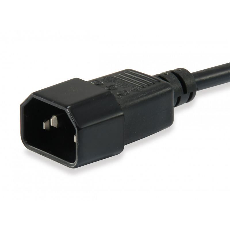 Equip maitinimo laidas IEC C13 į IEC C14, 1,5 m, juodas