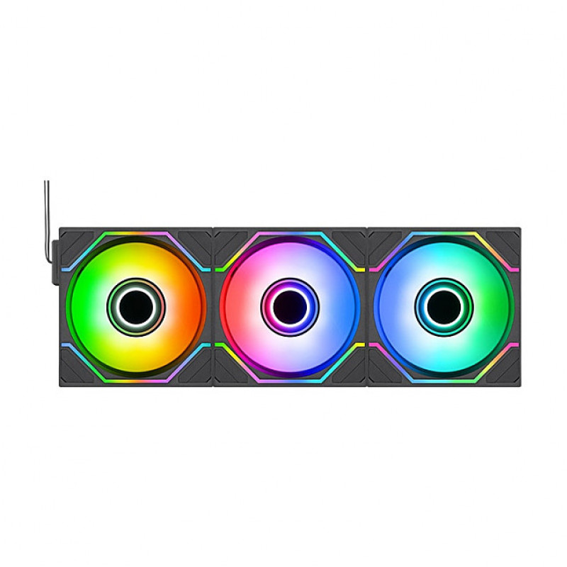 Thermaltake SWAFAN INFINITY EX14 ARGB Sync 140 mm korpuso ventiliatorius, juodas, 3 vnt. rinkinys