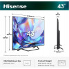 Hisense 43A7S 43 inch QLED 4K VidaaOS 60Hz Dolby Vision IQ 2026 televizorius