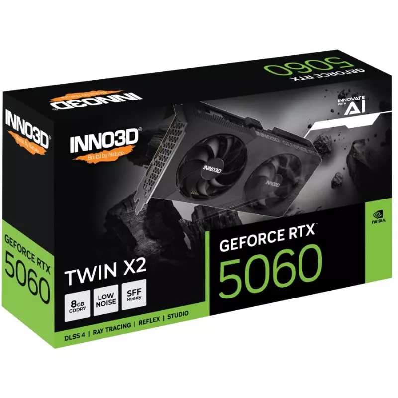 Inno3D RTX 5060 Ti Twin X2 V2 8GB vaizdo plokštė N50602-08D7-198072N