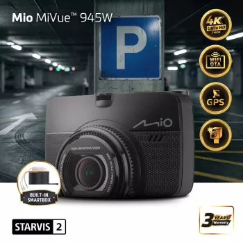 Mio MiVue 945W Premium 4K vaizdo registratorius, STARVIS 2, Wi-Fi, GPS