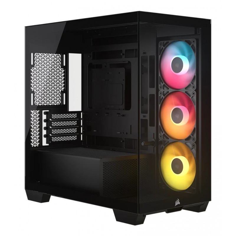 Corsair 2800X RS-R ARGB panoraminio stiklo Micro-ATX kompiuterio korpusas, juodas