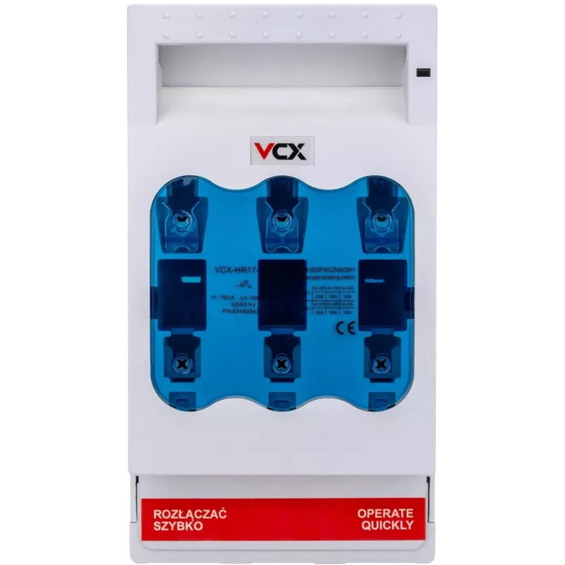 VCX-HR17-160 Saugiklių skyriklis 3P 160A NH00