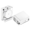SHARGE Retractable 65 GaN įkroviklis, 65W, 2x USB-C, integruotas USB-C kabelis - baltas