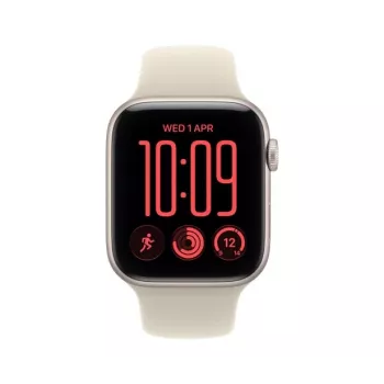 Apple Watch SE 3 GPS + Cellular 40 mm Starlight aliuminio korpusas su smėlio spalvos sportine apyranke, S/M
