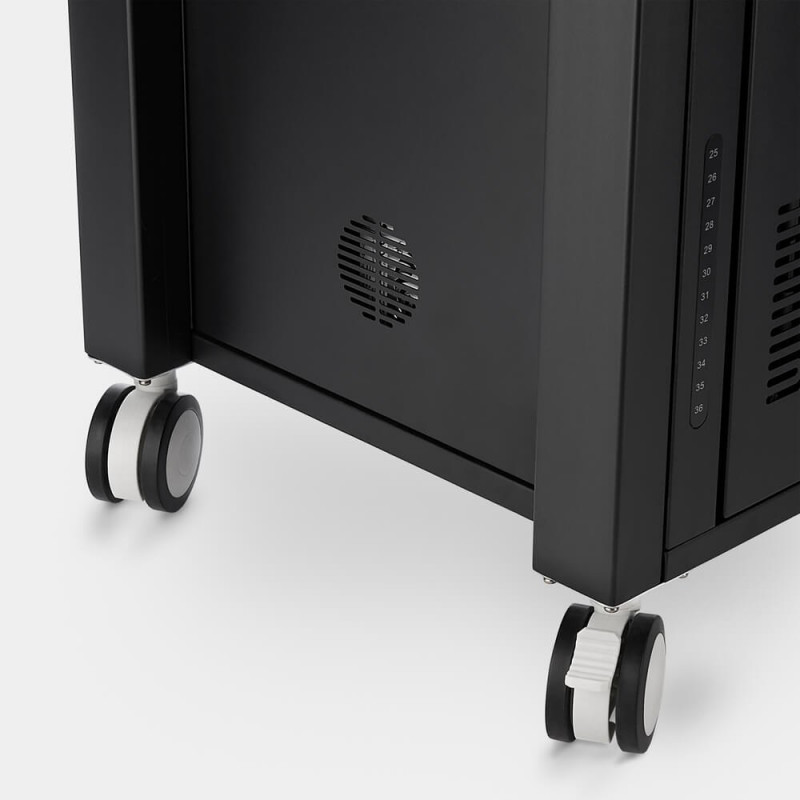 Formcase TransformerCart T36PD Perf. Plus nešiojamasis įrenginių valdymo vežimėlis juodas