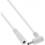 InLine® DC prailginimo kabelis, kampuotas kištukas, 3,5 x 1,35 mm, baltas, 0,5 m