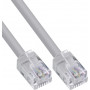 InLine® Modulinis apvalus kabelis RJ12, vyriškas/vyriškas, 6 gyslų, 6P6C, 1 m