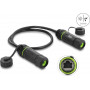 Delock dvigubas kabelio jungtis RJ45 lizdas į RJ45 lizdą Cat.6A, skirta montuoti su M20 x 1,5 mm sriegiu, IP68 atsparus dulkėms ir vandeniui, 0,5 m, juoda (91839)