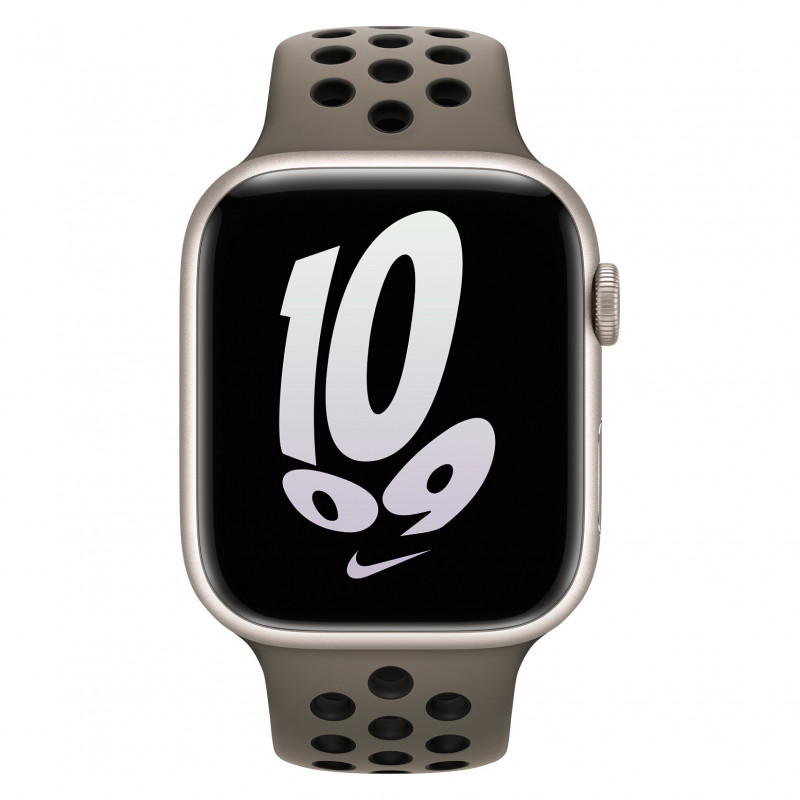 Apple Watch Nike Sport Band 45 mm – alyvuogių pilka/juoda