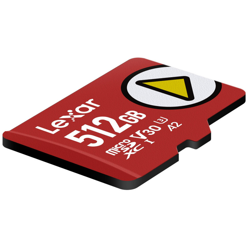 Lexar PLAY 512GB microSDXC UHS-I atminties kortelė, U3, V30, A2, iki 205 MB/s, su SD adapteriu