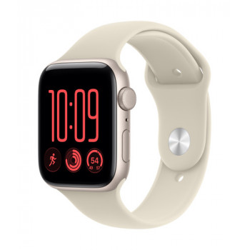 Apple Watch SE 3 GPS 44 mm Starlight aliuminio korpusas su smėlio spalvos sportine apyranke, S/M