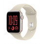 Apple Watch SE 3 GPS 44 mm Starlight aliuminio korpusas su smėlio spalvos sportine apyranke, S/M