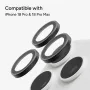 Zagg Glass Elite atspindžio mažinimo kameros žiedai, skirti iPhone 18 Pro Max / 17 Pro Max / 18 Pro / 17 Pro, juodi