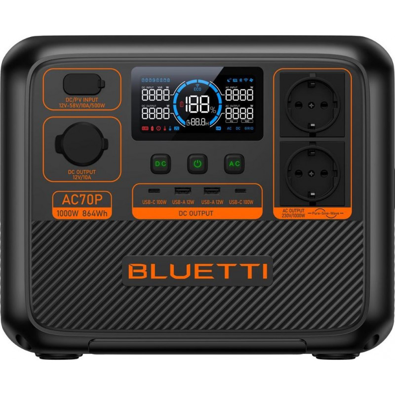 BLUETTI PowerOak AC70P - Nešiojama energijos stotelė