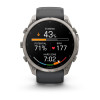Garmin Fenix 9 Pro – 51 mm titano išmanusis laikrodis su grafito/juoda silikono apyranke