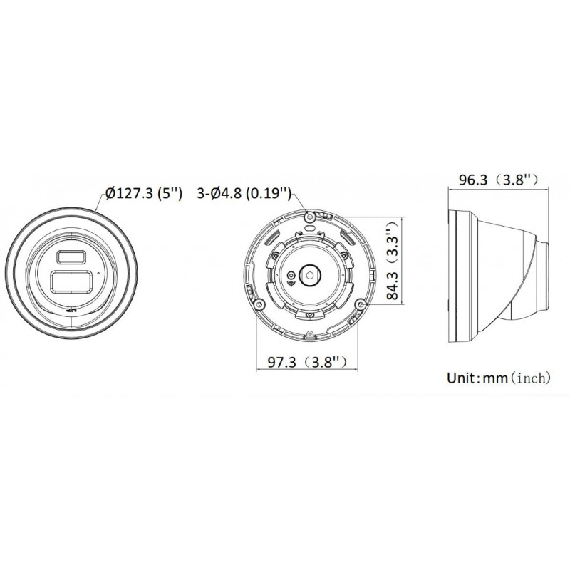 HIKVISION DS-2CD23126G3-IS2UY/SL(2.8mm)(eF) juoda Turret 12MP EasyIP 4.0 Plus (DS-2CD23126G3-IS2UY/SL(2.8)(eF)BLACK) apsaugos kamera