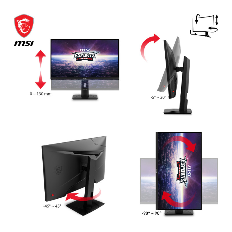 MSI G274QPXDE 68,6 cm (27) QHD IPS žaidimų monitorius 16:9 HDMI/DP/USB-C PD65W 240 Hz