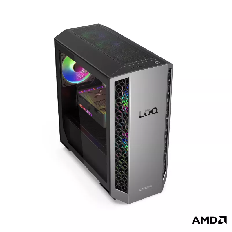 Lenovo LOQ Tower 26ADR10 stalinis kompiuteris – AMD Ryzen 7 8745HX, 32GB RAM, 1TB SSD, NVIDIA GeForce RTX 5050 8GB, Windows 11 Home