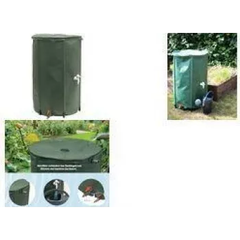 EDA RÉCUP'O Sulankstomas lietaus vandens statinės rinkinys, 500 l, skersmuo 800 mm, žalias, atsparus UV (010983 V.CA)