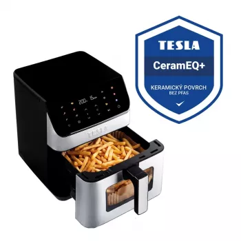 TESLA AirCook DualHeat QD65 XXL skaitmeninė karšto oro gruzdintuvė su dvigubu kaitinimu